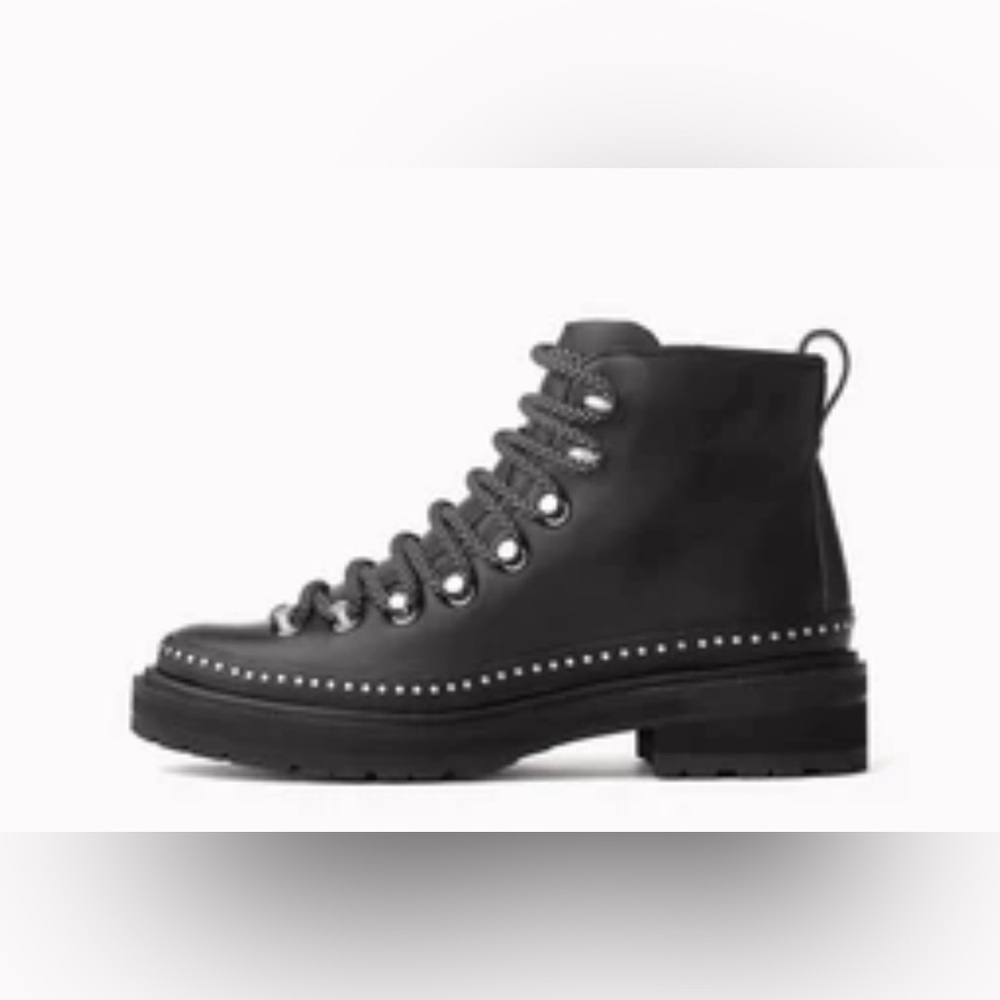 rag & bone Women’s Compass II Hiking Boots in Black with Black Laces 6.5 -7.5